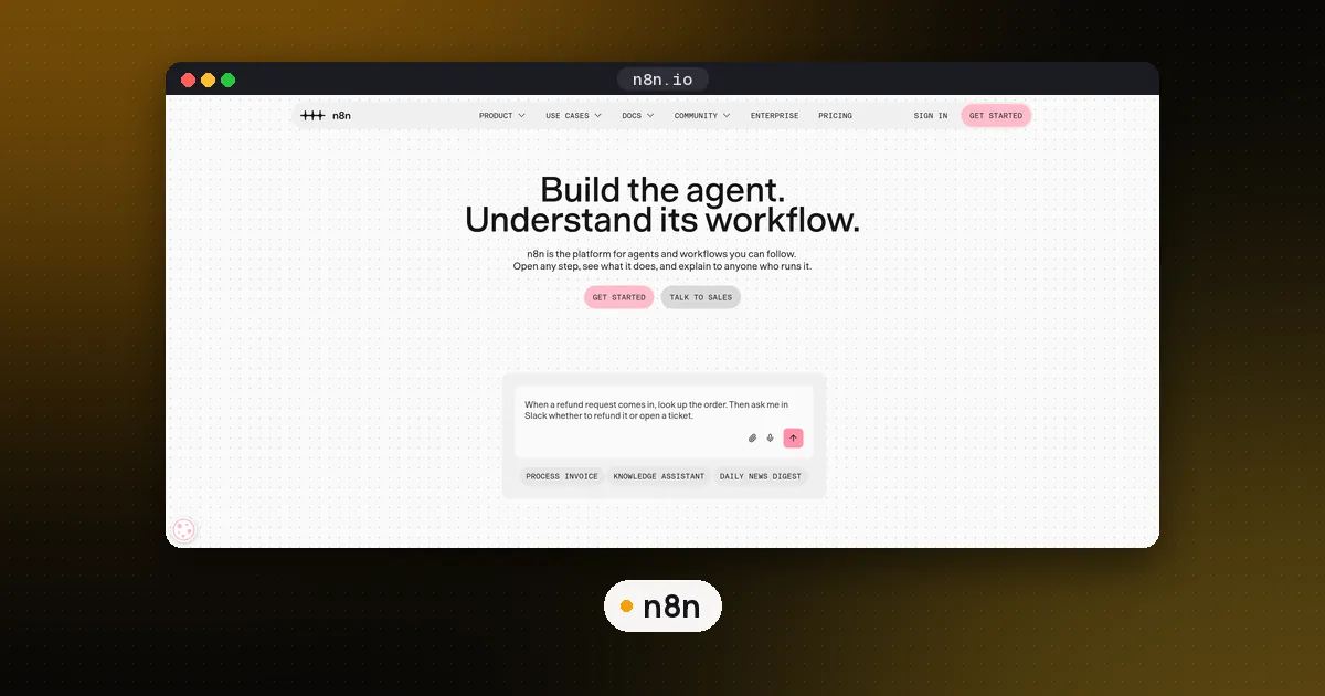 Screenshots of n8n