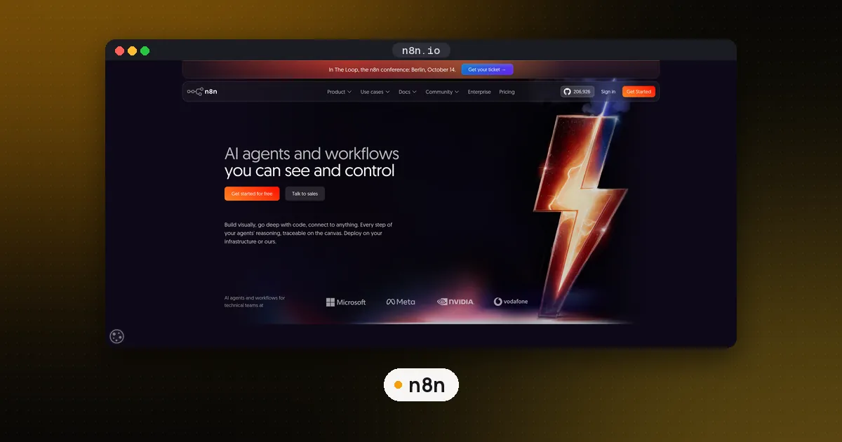 Screenshots of n8n