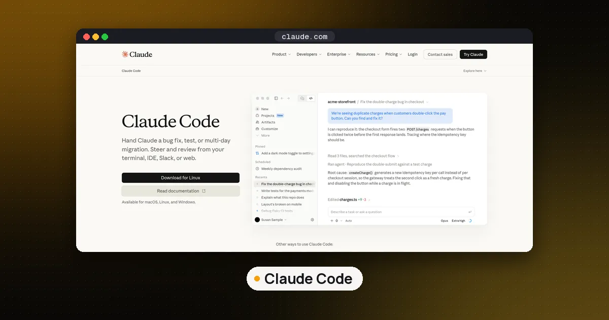 Screenshots of Claude Code