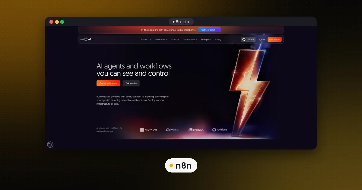 Screenshots of n8n