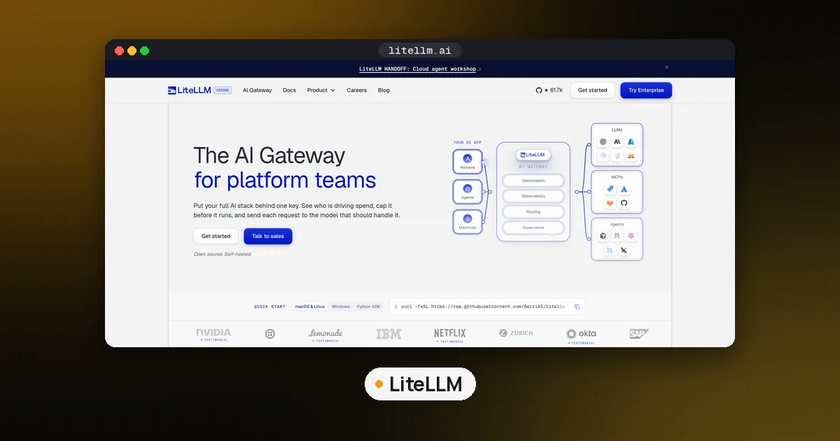 Screenshots of LiteLLM